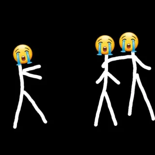 😭 плач, эмодзи, человечек, грусть, эмоция, слезы telegram sticker