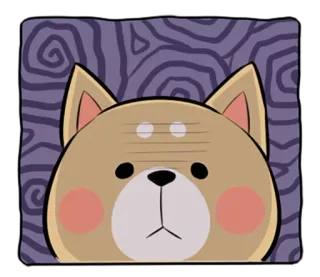 👿 собака, сиба ину, милый, животное, стикер, мультфильм, анимированный telegram sticker