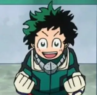 🙊 Izuku Midoriya My Hero Academia Anime, My Hero Academia, Deku, Izuku Midoriya, Dessin animé, Héros whatsapp sticker