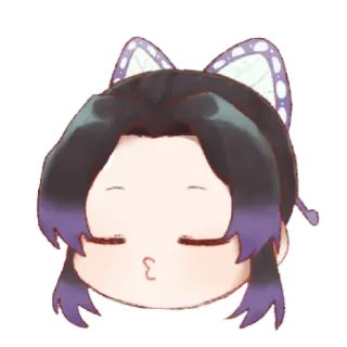 🦋 Shinobu Kocho Demon Slayer 动漫, 鬼灭之刃, 蝴蝶忍, 蝴蝶, Q版, 粉丝艺术 whatsapp sticker