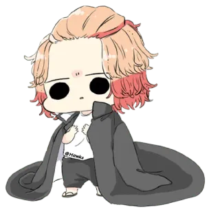 😐 @Hawks Anime, Chibi, Dễ thương, Nhân vật telegram sticker