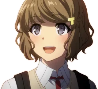 😃 Anime, ragazza, sorridente, carina, personaggio telegram sticker