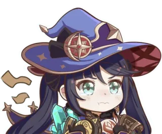 😖 Mona Genshin Impact Anime, Jeu vidéo, Mage, Genshin Impact, Mona whatsapp sticker