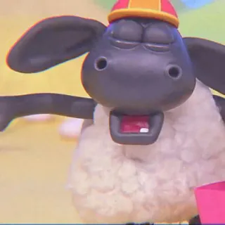 🍄 Shaun the Sheep pecora, cartone animato, animale, animazione per bambini telegram sticker