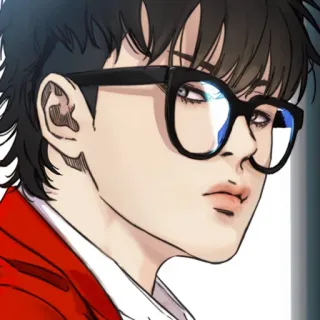 😒 Anime, Cartoon, Brille, Junge whatsapp sticker