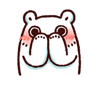 🐻 polar bear, cute, animal, cartoon whatsapp sticker