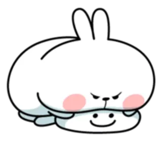 😠 lapin, mignon, animal, dessin animé, kawaii, cute telegram sticker