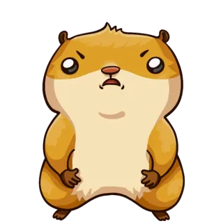 ☹ Hamster, Tier, Nagetier, süß, Cartoon, wütend telegram sticker