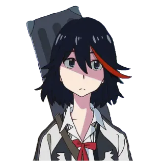 😒 Ryuko Matoi Kill la Kill Anime, Kill la Kill, Ryuko Matoi, Charakter, Mädchen, Cartoon telegram sticker