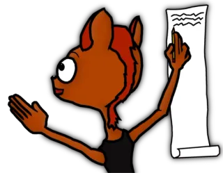 🖐 Cartoon, Stinkefinger, Beleidigung, Illustration, Figur telegram sticker