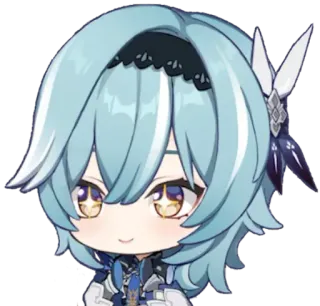 🤩 Eula Genshin Impact Anime, Gioco, Eula, Genshin Impact, Personaggio, Carino telegram sticker