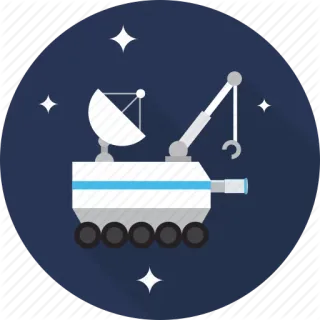 🚐 space, rover, exploration, science, technology, satellite, robot, moon telegram sticker