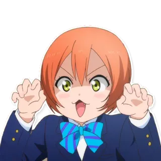 🐱 Anime, Garota, Uniforme escolar, Bonito, Personagem telegram sticker