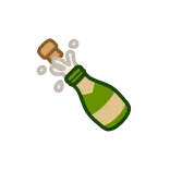 🍾 champagne, bottle, celebration, drink, party, alcohol, sparkling wine telegram sticker