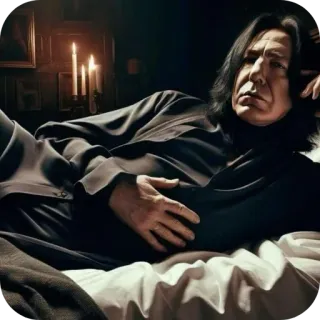 🧐 Severus Snape Harry Potter severus, snape, harry potter, alan rickman, wizard telegram sticker