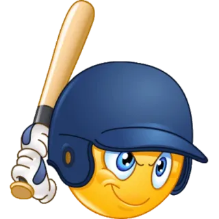 ⚾️ baseball, sport, emoji, batte de baseball, casque, agressif whatsapp sticker