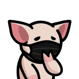 🐖 cerdo, máscara, dedo corazón, grosero, ofensivo, animal, dibujo animado, gesto whatsapp sticker