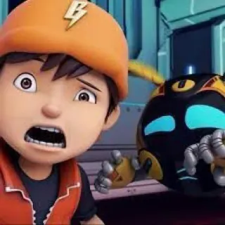 👾 Boboiboy dibujos animados, animación, personaje, Boboiboy, asustado, impactado whatsapp sticker