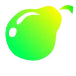 🥰 pera, frutta, verde, adesivo telegram sticker