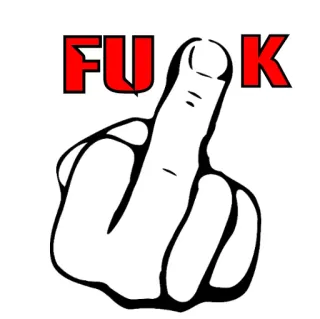 🖕 FUCK offensant, doigt d'honneur, insultant, gros mot, vulgaire telegram sticker
