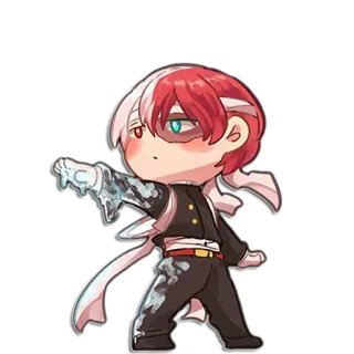 👈 Todoroki Shoto My Hero Academia anime, Todoroki Shoto, My Hero Academia, chibi, character telegram sticker