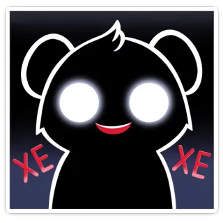 😈 XE XE słodkie, potwór, kreskówka, ciemny, niedźwiedź whatsapp sticker