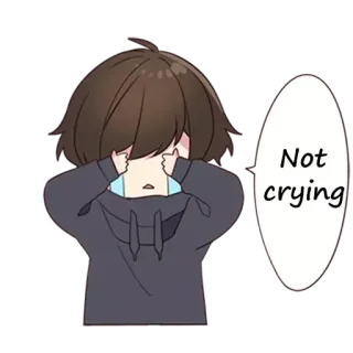 🥺 Not crying Anime, Pianto, Triste, Emozionale, Manga telegram sticker