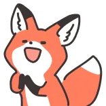 😆 лиса, животное, мультфильм, счастливый, милый telegram sticker