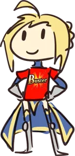 🙂 Buster adesivo, anime, personaggio, spacca, divertente telegram sticker