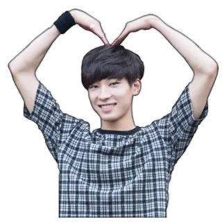 ❤️ orang, pria, hati, gestur, Korea telegram sticker