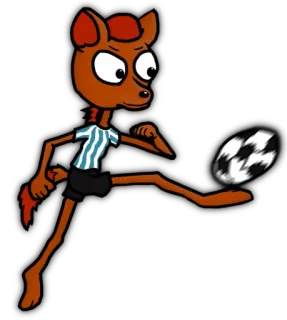 ⚽ Tier, Hund, Fußball, Fußball, Sport, Cartoon telegram sticker