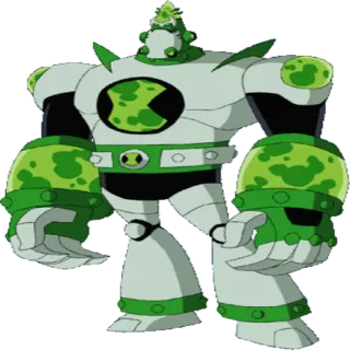 😠 Water Hazard Ben 10 Инопланетянин, Робот, Мультфильм, Бен 10, Водная Опасность telegram sticker