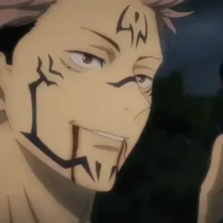 ✨ Ryomen Sukuna Jujutsu Kaisen Anime, Dämon, Flüche, Manga, Blut, Bösewicht whatsapp sticker