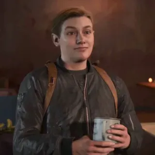 🪶 видеоигра, персонаж, портрет, женщина, the last of us telegram sticker