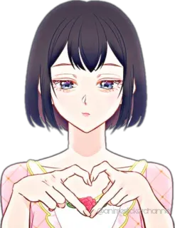 ❤️ @animestickerchannel Anime, Sticker, Femme, Coeur, Amour telegram sticker