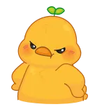🤩 énervé, dessin animé, mignon, oiseau, doigt d'honneur, offensant telegram sticker
