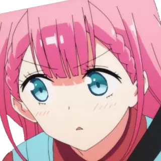 🙃 Anime, Hoạt hình, Tóc hồng, Nữ, Cô gái telegram sticker