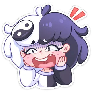 🤩 cartone animato, anime, kawaii, ragazza, felice, gioioso, eccitato telegram sticker