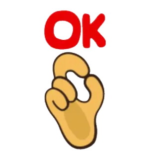 👌 OK ok, gesto mano, okay, approvazione telegram sticker