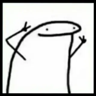 ✌️ boneco palito, símbolo da paz, simples, desenho animado whatsapp sticker