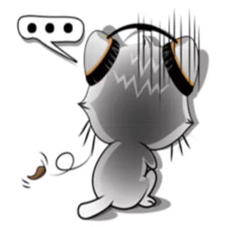 😞 gato, dibujos animados, animal, pegatina whatsapp sticker