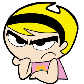 😒 Mandy The Grim Adventures of Billy & Mandy Мультфильм, ТВ шоу, Анимация, Мрачные приключения Билли и Мэнди, Мэнди, Персонаж whatsapp sticker