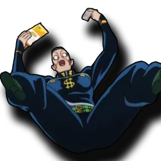 😝 Okuyasu Nijimura JoJo's Bizarre Adventure อนิเมะ, โอคุยาสึ นิจิมูระ, โจโจ้ ล่าข้ามศตวรรษ, Diamond is Unbreakable, ตัวละคร telegram sticker