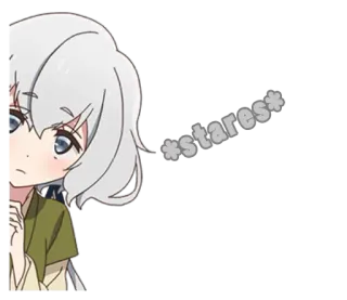 👀 *stares* Аниме, Смотрящая, Девушка, Манга, Персонаж telegram sticker