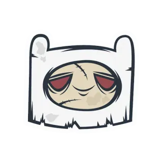 🙂 Finn Adventure Time Finn, Adventure Time, cartone animato, sticker, animazione, personaggio telegram sticker