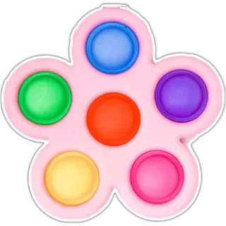🌸 giocattolo, fidget, popper, antistress, fiore, colorato, giocattolo sensoriale whatsapp sticker