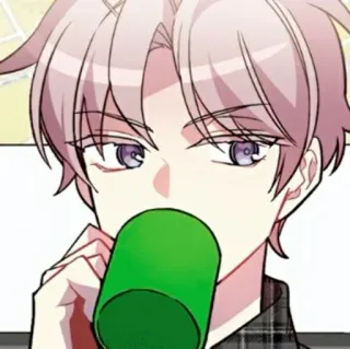 🌟 anime, manga, character, portrait, drinking telegram sticker