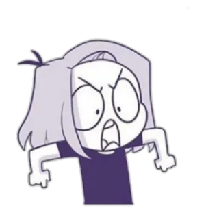 😧 cartoon, angry, expression, emotion, rage, animated telegram sticker