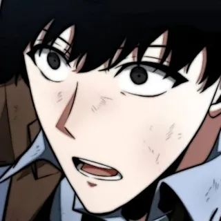 🗯 Anime, Hombre, Cara, Sung Jinwoo telegram sticker