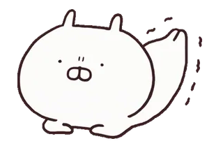 🍡 cartoon, animal, cute, blob, sticker, white telegram sticker